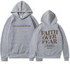 Christian Unisex Hoodie with "Faith Over Fear" Inscription