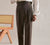 Classic Double-Pleated Business Casual Trousers in Brown Gray Khaki - Men's Wool Pants for Office and Casual Wear