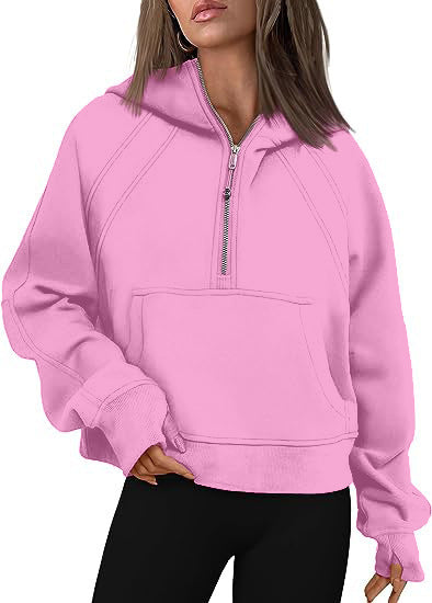 Cozy Winter Hooded Sweatshirt in White | Women's Fashion Top
