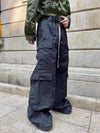 Men's Cotton Wide-Leg Casual Trousers in Elegant Black - Premium Comfortable Fashion Pants with Versatile Style