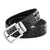Men's Crocodile Leather Belt with Pin Buckle - Black & Brown Options