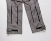 Functional Zip Nylon Trousers with Detachable Pockets in Black and Grey - Skinny Fit Acrylic Pants for Men