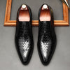 Men's Embossed Leather Shoes - High Comfort and Style