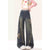 Vintage Butterfly Patch Denim Pants, Retro Blue Straight-Cut Jeans