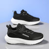 Kids' Breathable Black Mesh Athletic Shoes - Youth Sports Footwear - Velcro Closure - Lightweight, Wear-resistant, Sizes 28-40