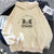 Stylish Aesthetic Women's Hoodie in Japanese Gothic Style with Gilding Craft