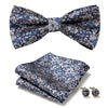 Elegant 3-Pc Floral Bow Tie Set for Men's Formal Wear