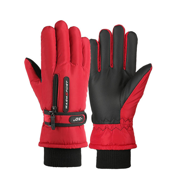 Insulated Waterproof Gloves for Outdoor Activities - Black