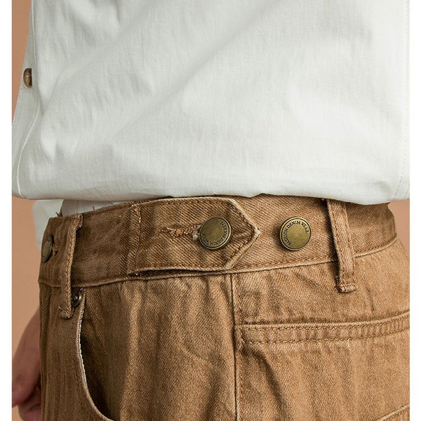 Versatile Retro-Style Cropped Denim Pants in White, Black, and Green - Zipper Closure - Sizes S-3XL - Comfortable Cotton Blend - Fashionable Casual Wear