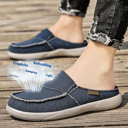 Loafers Half Slippers Men's Lightweight Summer Men's Leisure Pump Men's