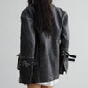 Faux Leather Jacket with Retro 3D Pockets - Black S, M, L