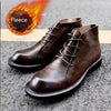 Men's Vintage Style Martin Boots in Brown Leather - Breathable & Durable Footwear Fashion.