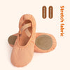 Women's Soft Bottom Ballet Dance Shoes in Dark Camel for Adults and Children. No-Tie, Leather Sole, Multicolor Design, Various Sizes.