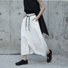 Breathable White Linen Culotte Pants, Hemp Fabric, Wide-Leg Design - Women's Casual Style