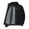 Men's Corduroy Winter Jacket in Black, Gray, Khaki, or Green - Large Size Men's Fashion - Functional Patch Pockets - Non-Hooded Casual Wear