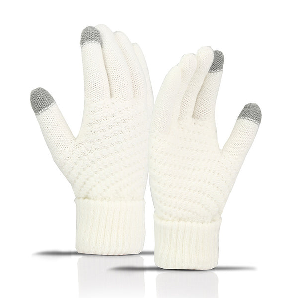 Windproof Fleece-Lined Cycling Gloves for Cold Weather in Various Colors