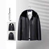 Men's Winter Leather Coat with Polyester Fiber Lining, Black Brown YS571 YS572 Fashion Outerwear.