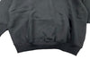 Sleek Thread-Spliced Black Hooded Pullover with Kangaroo Pocket