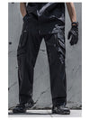 Men's Waterproof Cargo Pants, Black, Versatile Outdoor Gear - Polyester, Mid-Waist Trousers - M to XXL Sizes - Functional Pockets.