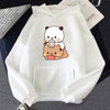 Trendy Bubu & Dudu Women's Graphic Hoodies - Kawaii Style Polyester Sweater in Various Colors and Sizes.