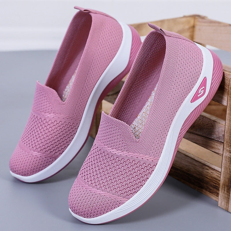 Slip-on Mother's Shoes Soft Sole Lightweight Old Beijing Cloth Shoes Shallow Mouth