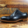 Men's Black Genuine Leather Lace-up Shoes Goodyear Process - Sizes 37-45