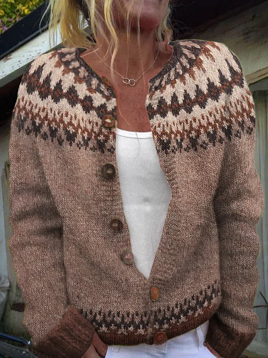 Stylish Warm Single-breasted Winter Totem Cardigan Sweater