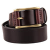 Brass Buckle Men's Denim Belt - Copper Pin Buckle, Casual Style, Black & Brown, 105cm-125cm Sizes - Youth/Men Fashion.