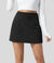 Chic A-Line Corduroy Skirt in Black - Women's Fashion Outfit