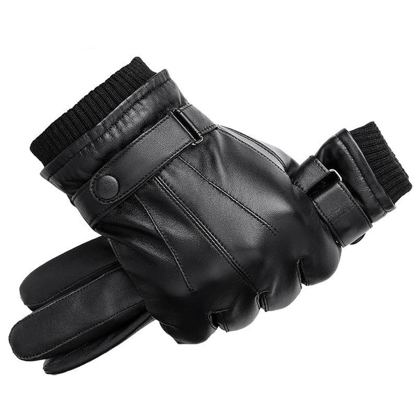 Men's Warm Sheepskin Padded Winter Gloves - Frostbite Defender for Style & Comfort
