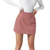 Chic A-Line Corduroy Skirt in Black – Women's Polyester Fashion