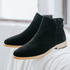 Suede Leather High-Top Men's Boots - Black, Beige, Camel. Superior quality, stylish design. Comfortable & durable cow suede leather.