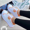 Chic Women's Lace-Up Platform Shoes in Vibrant Colors with Cloth Lining ~ Stylish mid-heel wedges in colorful hues for all-day comfort and fashion forward style.