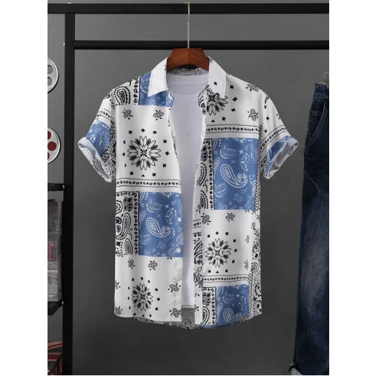 Men's Casual Creative Printed Hawaiian Shirt