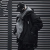 Stylish Casual Men's Hooded Jacket in Black & Gray - Loose Fit, Cotton, Versatile Men's Outerwear.