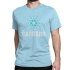 Vintage Men's Cardano Logo Cotton T-shirt in Colors - Casual, Comfortable Men's Tee with Cryptocurrency Design.