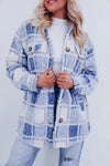 Chic Multicolor Plaid Warm Winter Jacket for Women in Pink, Brown, and Blue - Polyester Long-Sleeve Coat - Sizes S to XXXL
