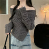 Cozy Off-Shoulder Women's Sweater in 4 Colors, Winter Fashion.