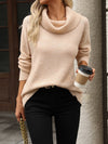 Women's Versatile Loose Sweater in Gray - Polyester Knit - Chic & Comfortable - Sizes S-XL - Pullover Style - Everyday Elegance.
