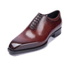 Classic Handcrafted Leather Oxford Shoes for Men in Burgundy and Black - Comfortable, Durable, Trendy Men's Shoes with Rubber Sole - Size 38 to 48.
