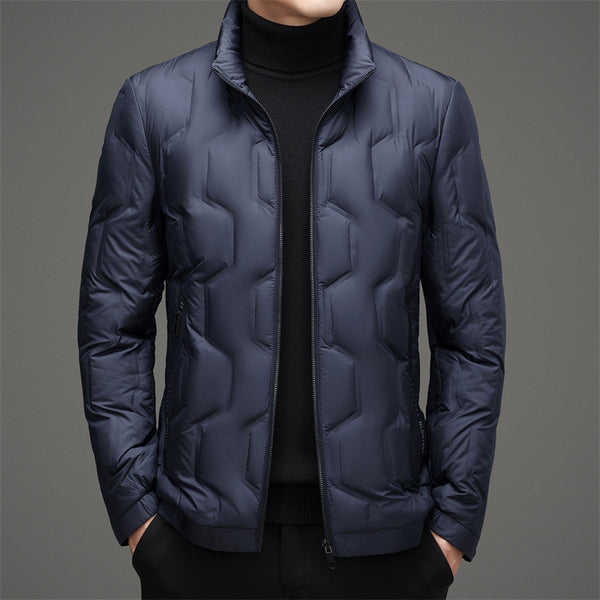 Stand-Up Collar Winter Jacket for Gents - Warm & Stylish Men's Down Coat