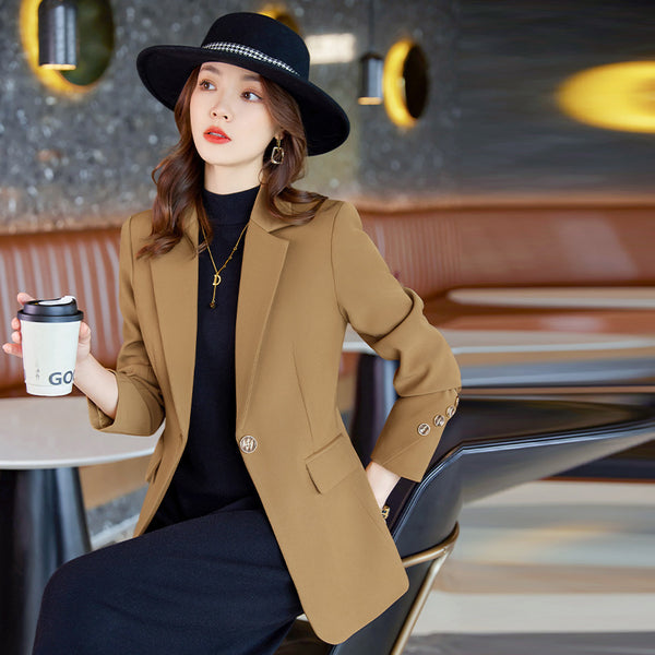 Women's Slim-Fit Suit Jacket in Solid Colors