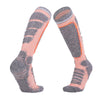 Warm Winter Sports Cotton Ski Socks - Purple Blue Orange Pink - Women Dark Gray Blue Green - Men - High-Cylinder Outdoor Activities