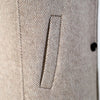 Mid-Length Woolen Herringbone Overcoat - Khaki & Grey Jacket