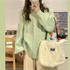 Cozy Autumn/Winter Color-Blocked Knitwear Sweater for Women