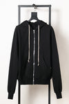 Men's Black Hooded Coat - American Fashion, Autumn & Winter Wear