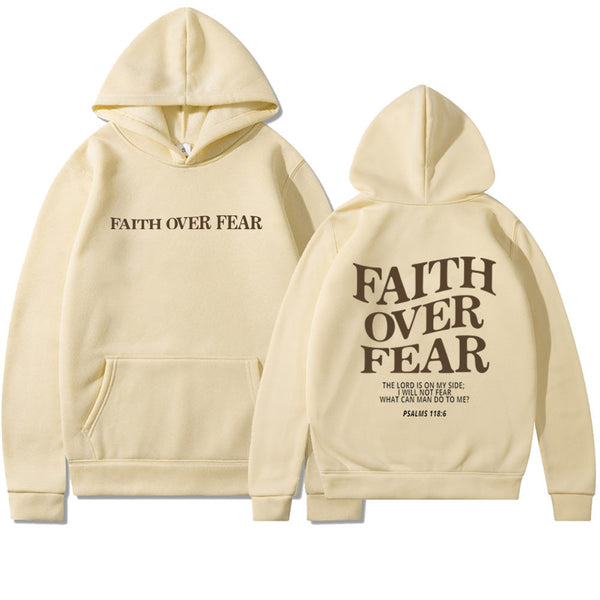 Inspirational "Faith Over Fear" Christian Unisex Hoodie