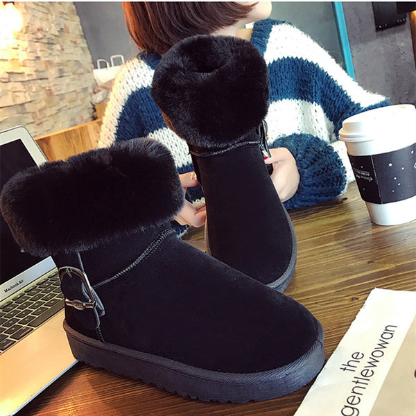 Women's Lace-Up Winter Ankle Boots in Matte Leather - Cozy, Fashionable, and Warm Footwear