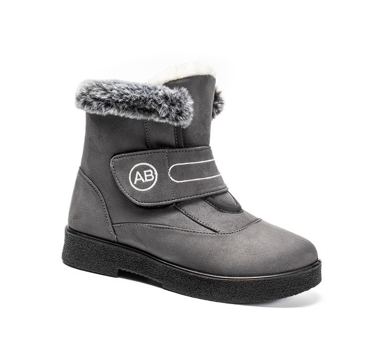 High Warm Women's Snow Boots Velcro Flannel