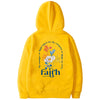 Christian Aesthetic Hoodie with Inspiring Bible Verse Print in Grey.